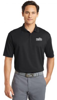 Dark-colored shirts with white logo imprint.